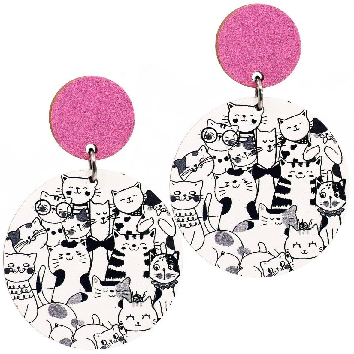 Cat Wood Dangles