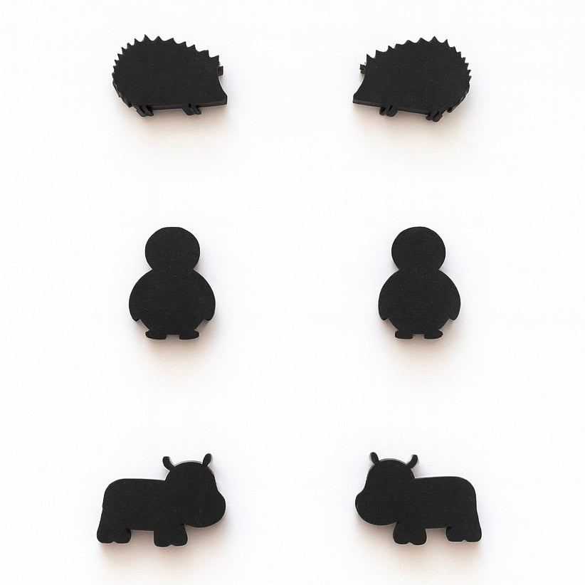 Penguin, Hedgehog, Hippo Stud Set