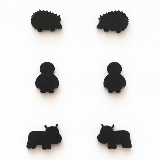 Penguin, Hedgehog, Hippo Stud Set