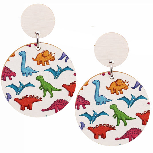 Dinosaur Wood Dangles